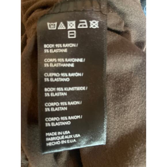 FP BEACH Alia Wide Leg Jersey Knit Pants Java Dark Brown Medium M FREE PEOPLE - Picture 4 of 5